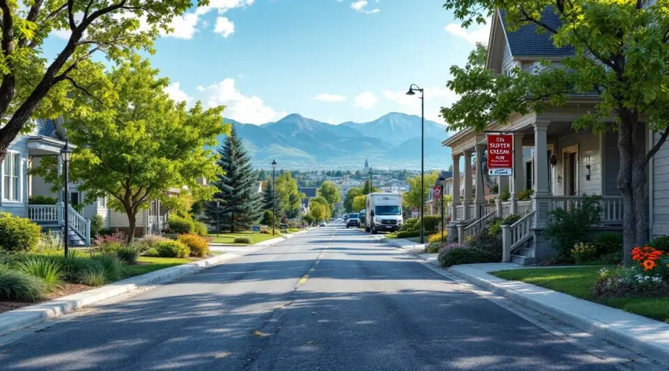 A residential roof replacement project on a modern home in South Jordan, Utah, with the Oquirrh Mountains in the background.