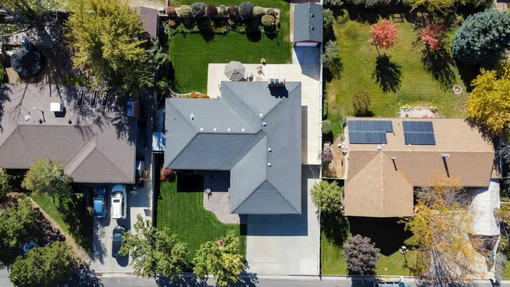 Close-up of newly installed architectural shingles on a West Jordan home roof showing clean drip edge and flashing